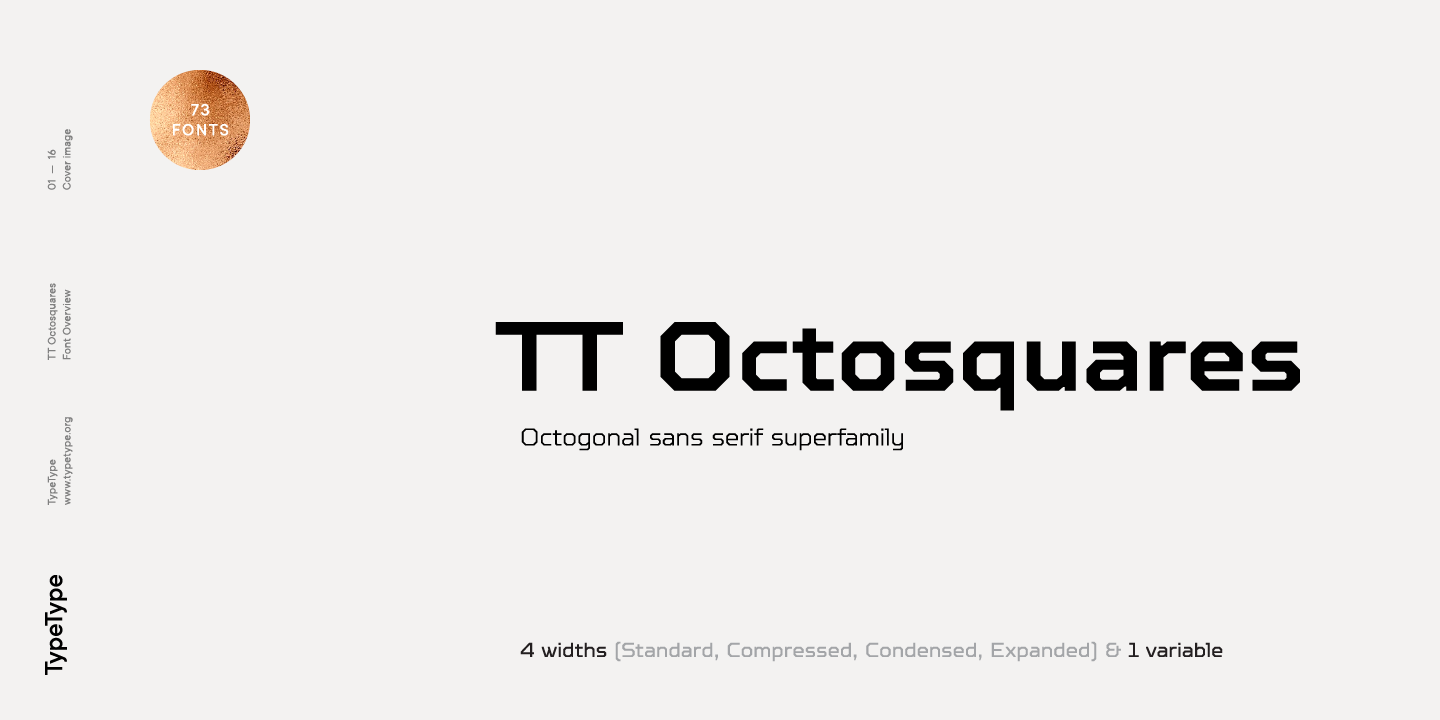 Beispiel einer TT Octosquares Condensed-Schriftart #1